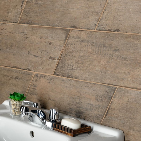 Retro Naveta Terra 7 in. x 16-3/8 in. Porcelain Floor and Wall Tile (11.05 sq. ft./Case)