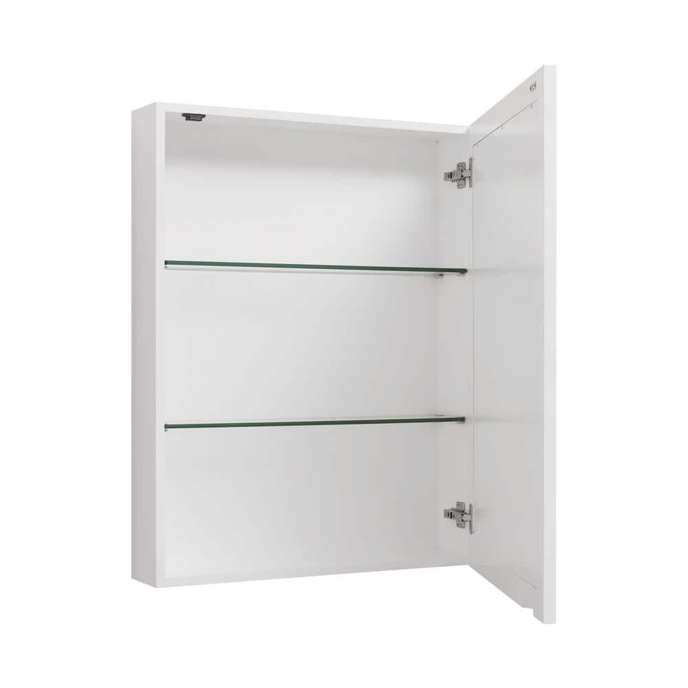 Austen Contemporary White Wood 24" x 30" Rectangular Medicine Cabinet