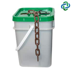 1.5 in. (#6,38 mm) x 300 ft. Brown Plastic Barrier Chain in a Pail