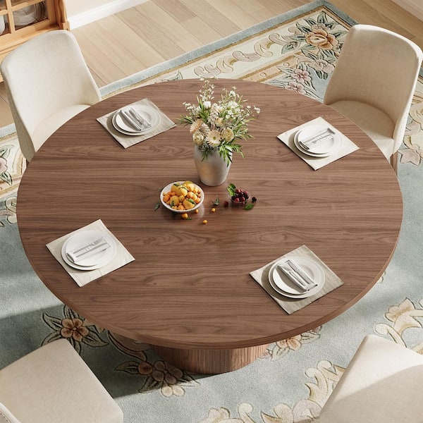 YOFE Modern Walnut Wood Grain Finish Particle Board 47.24 in