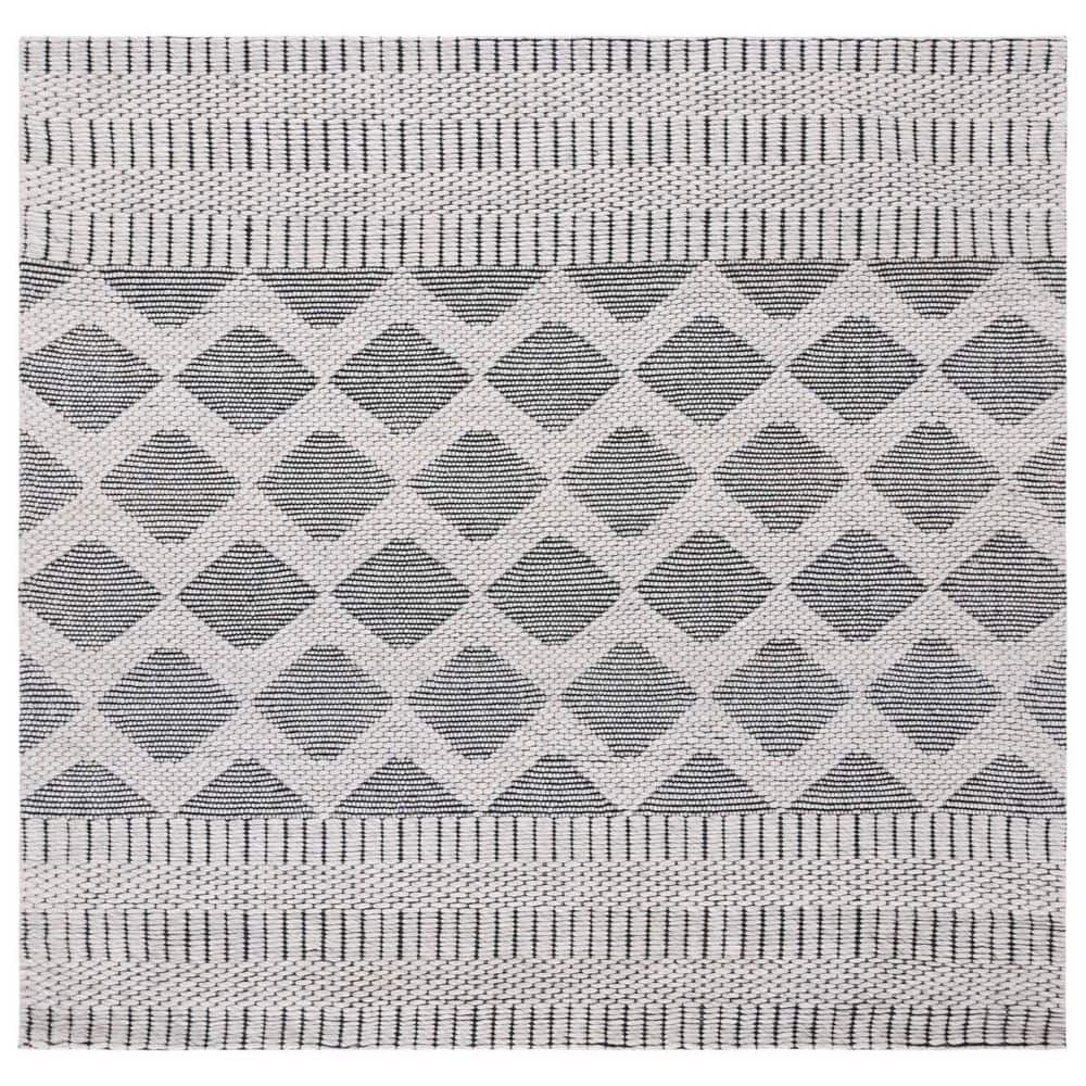 Vermont 6 ft. x 6 ft. Gray/Ivory Chevron Border Square Area Rug price history on PriceWatchPro