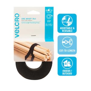 New 160 Ft 3/4 inch Roll Hook and Loop Reusable Cable Ties Wraps Straps 