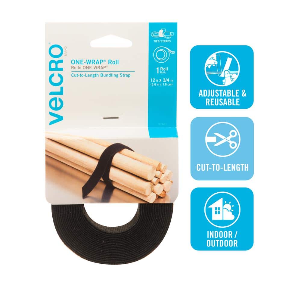  VELCRO Brand - Industrial Strength, Indoor & Outdoor Use, Superior Holding Power on Smooth Surfaces, Size 4ft x 2in