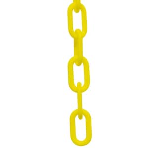 3 in. (#10, 76 mm) x 25 ft. Yellow Plastic Chain