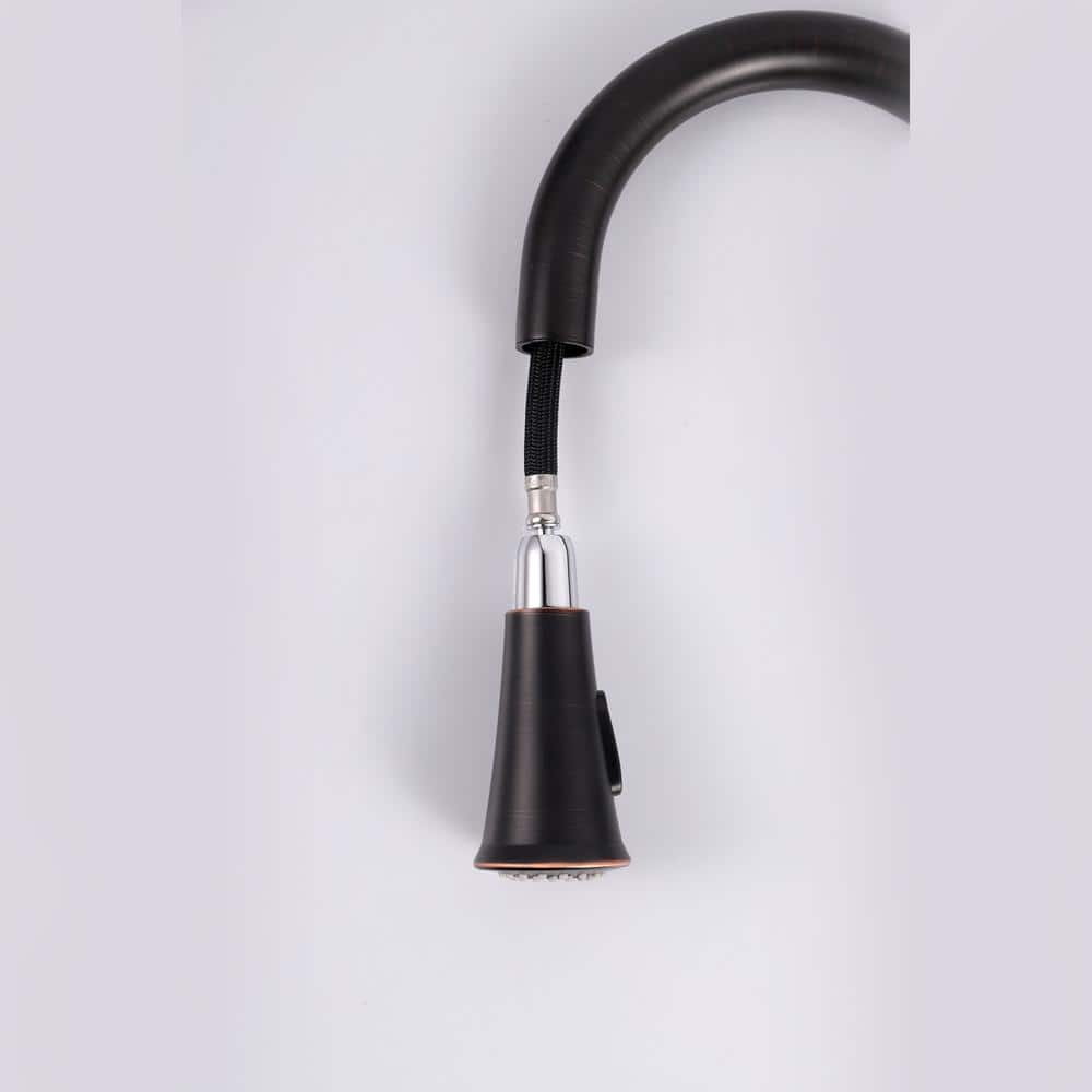 Oil Rubbed Bronze Pull-Out Kitchen Faucet with Spray