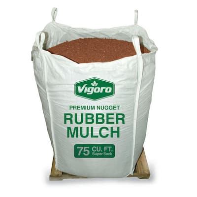 75 cu. ft. Cedar Red Rubber Nugget Mulch Super Sack