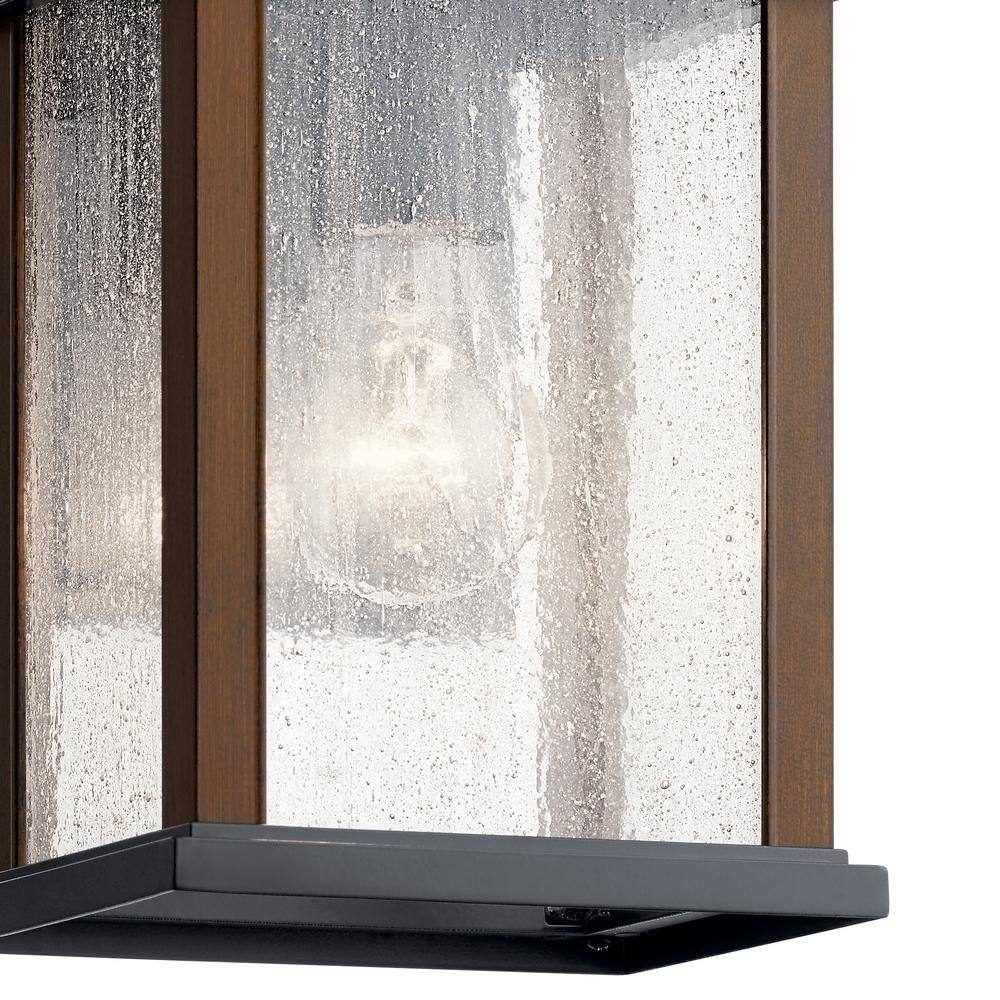 Marimount Black 11" Outdoor Wall Lantern with Clear Glass