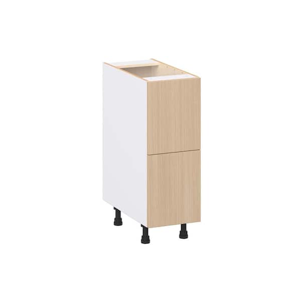 Timberline 12 in. W x 24.5 in. D x 34.5 in. H Assembled Shaker Drawer Base Kitchen Cabinet in Mojavi Oak with 2-Drawers