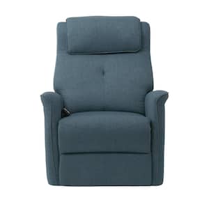 Ashley Blue Fabric Tufted Power Recline and Lift Chair