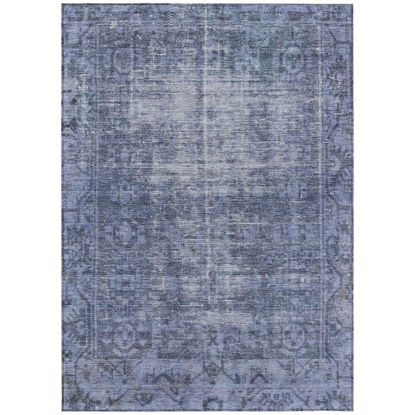 Chantille Machine Washable Indoor/Outdoor Abstract ACN1228 Navy 2 ft. 6 in. x 3 ft. 10 in. Area Rug