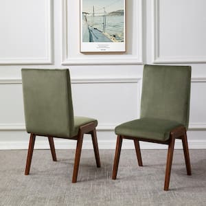 Forrest Olive Green/Dark Wood 19.1 in. Wood Dining Chair (Set of 2)