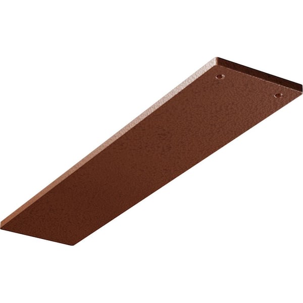 Ekena Millwork 0.25 in. x 3 in. x 14 in. Steel Hammered Copper Logan Bracket