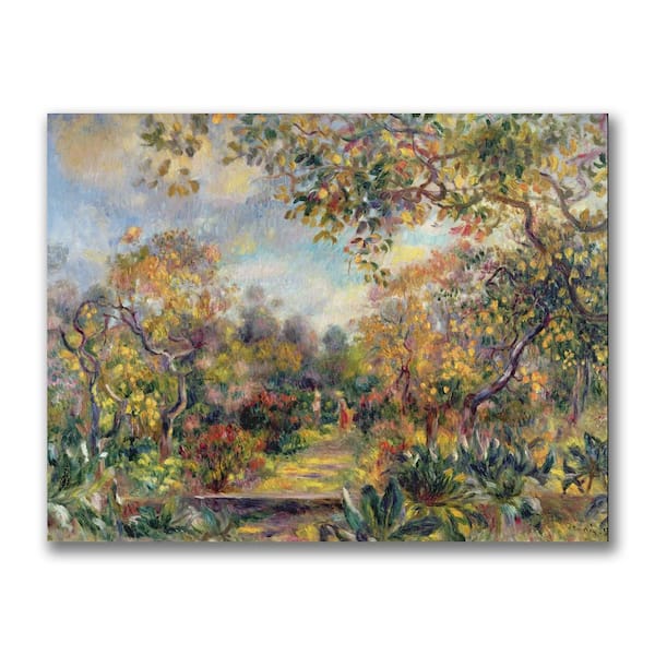 Trademark Fine Art Landscape at Beaulieu by Pierre Renoir Floater Frame Nature Wall Art 32 in. x 26 in.
