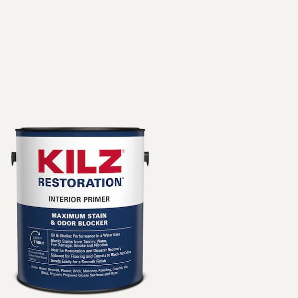 KILZ RESTORATION 1 Gal. White Interior Primer, Sealer, and Stain Blocker