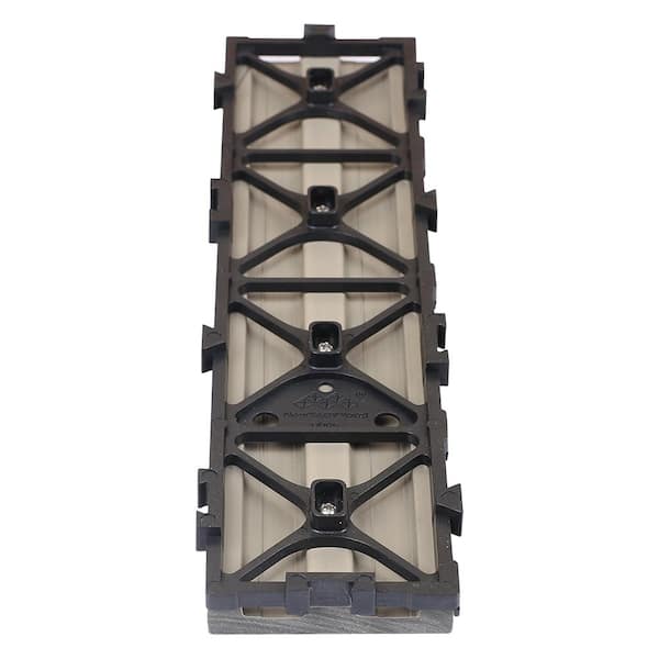 UltraShield Naturale 3 in. x 1 ft. Quick Composite Single Slat Deck Tile in Roman Antique (4-Pieces per Box)