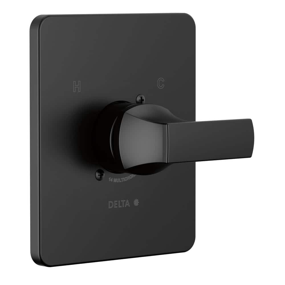 Delta Velum 1 Handle Wall Mount Valve Trim Kit In Matte Black Valve