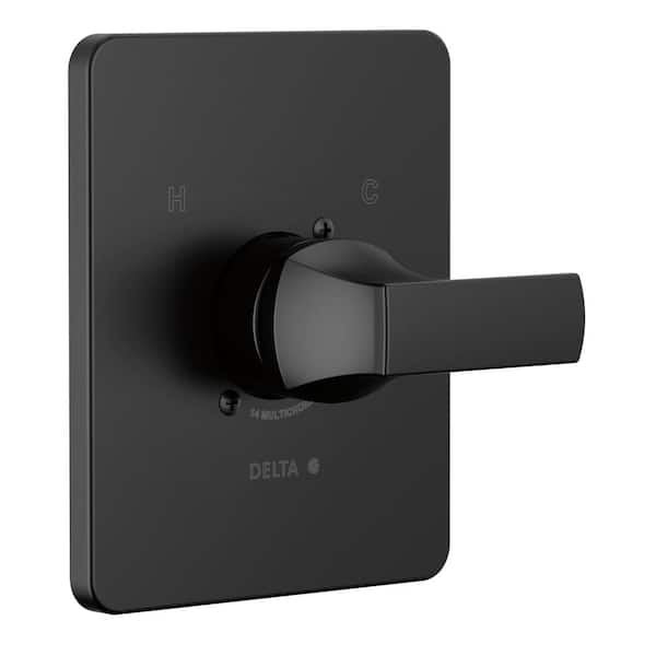 Delta Velum 1-Handle Wall Mount Valve Trim Kit in Matte Black (Valve Not Included)
