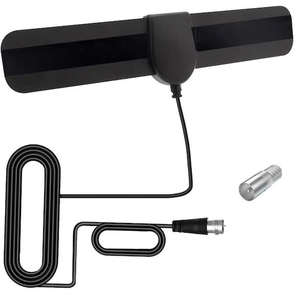 EKIEUDL 360° Reception Digital Indoor TV Antenna with Detachable Signal Amplifier and 10 ft. Coaxial Cable, Supports 4K 1080p