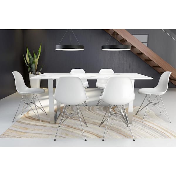 Brushed Stainless Steel Dining Table, Odin Dining Table