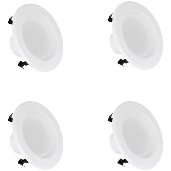 Feit Electric 75W Equivalent Daylight 4 in. White Baffle-Trim Recessed Retrofit Downlight Dimmable LED Module (Case of 4)