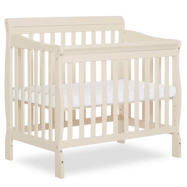 Dream On Me Aden 4-in-1 French White Convertible Mini Crib