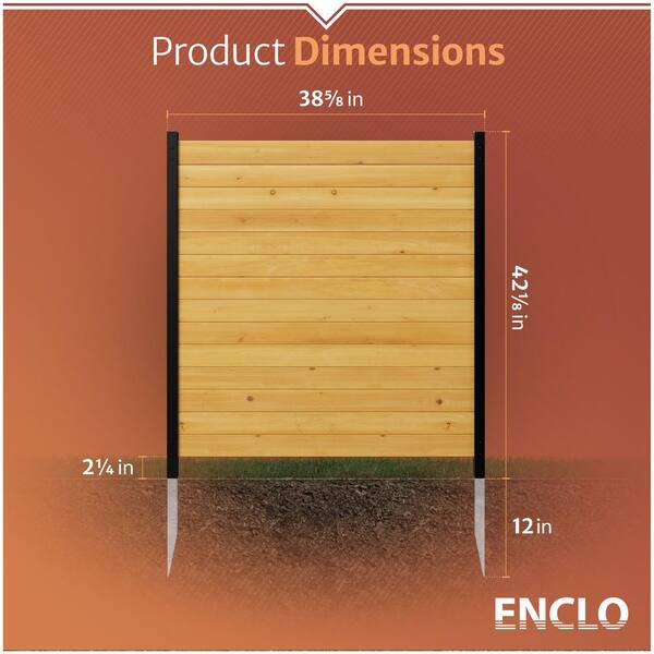 Enclo Privacy Screens Richmond 3.5 ft. x 3.2 ft. Cedar Wood