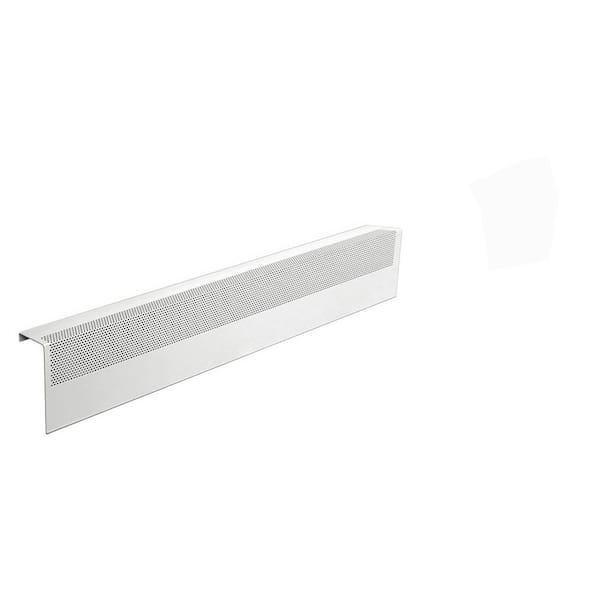 Baseboarders Basic Series 3 ft. Galvanized Steel Easy Slip-On Baseboard Heater Cover in White