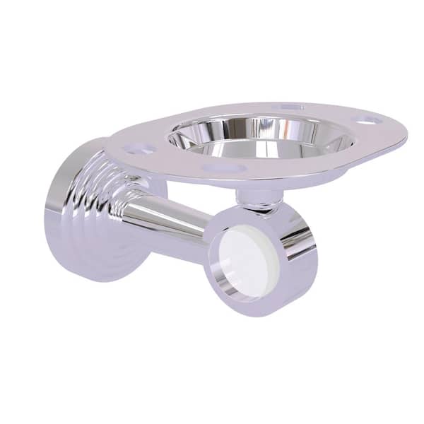 Allied Brass Pacific Beach Tumbler and Toothbrush Holder in Polished Chrome