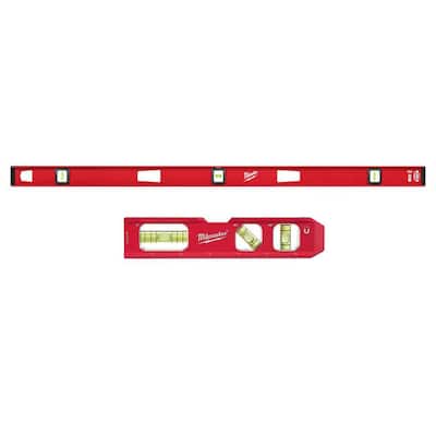78 in. Magnetic I-Beam Level with 7 in. Billet Torpedo Level