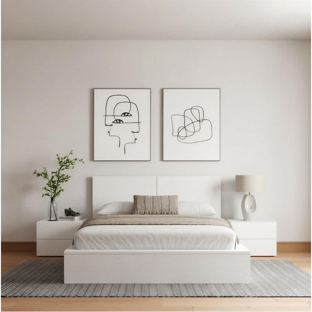 James 4-Piece White Wood Queen Size Bedroom Set price history on PriceWatchPro