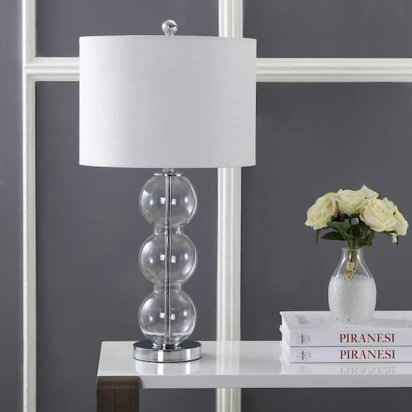 Clear glass deals ball table lamp