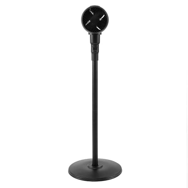 44 .5 in. Black Oscillating Metal Drum Jet Fan, Indoor and Outdoor Pedestal Fan with Remote Control，6-speed
