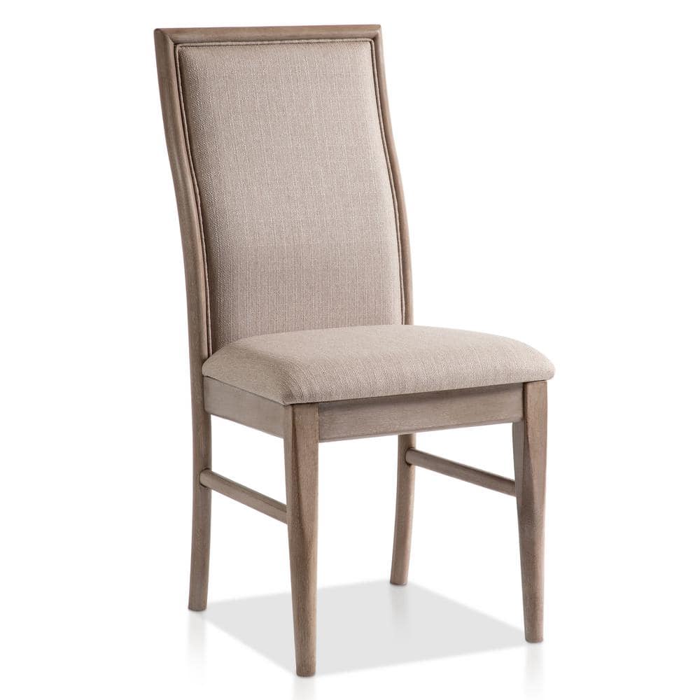 Natural Ash Upholstered High Back Side Chair