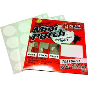 Self Adhesive Paint Ready 'Mini Patch' Repair wall anchor and nail size holes. (Textured Wall Patch)