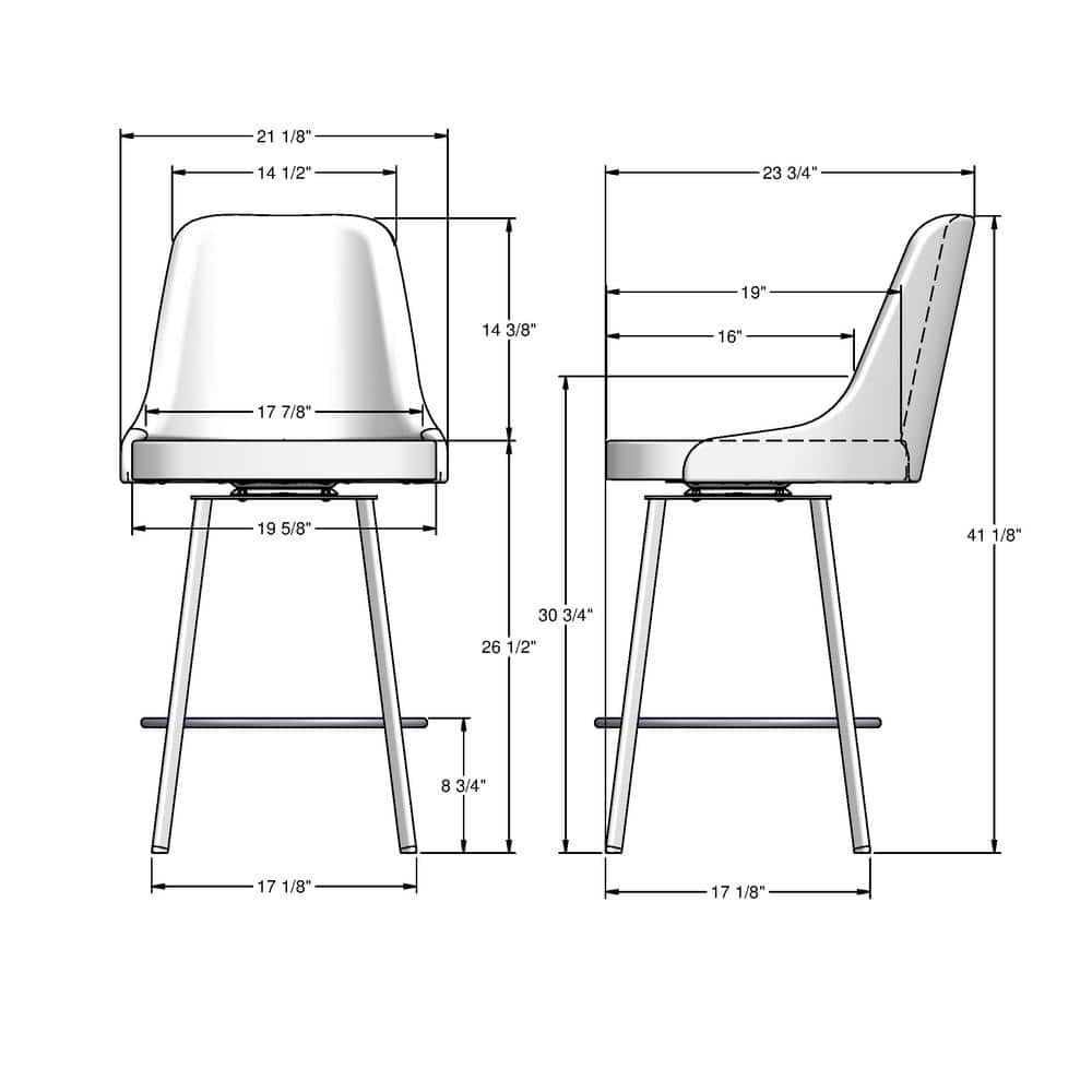 Cream Boucle Swivel Counter Stool with Black Metal Frame
