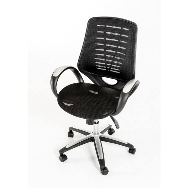 HomeRoots Valerie Black Plastic and Steel Office Chair