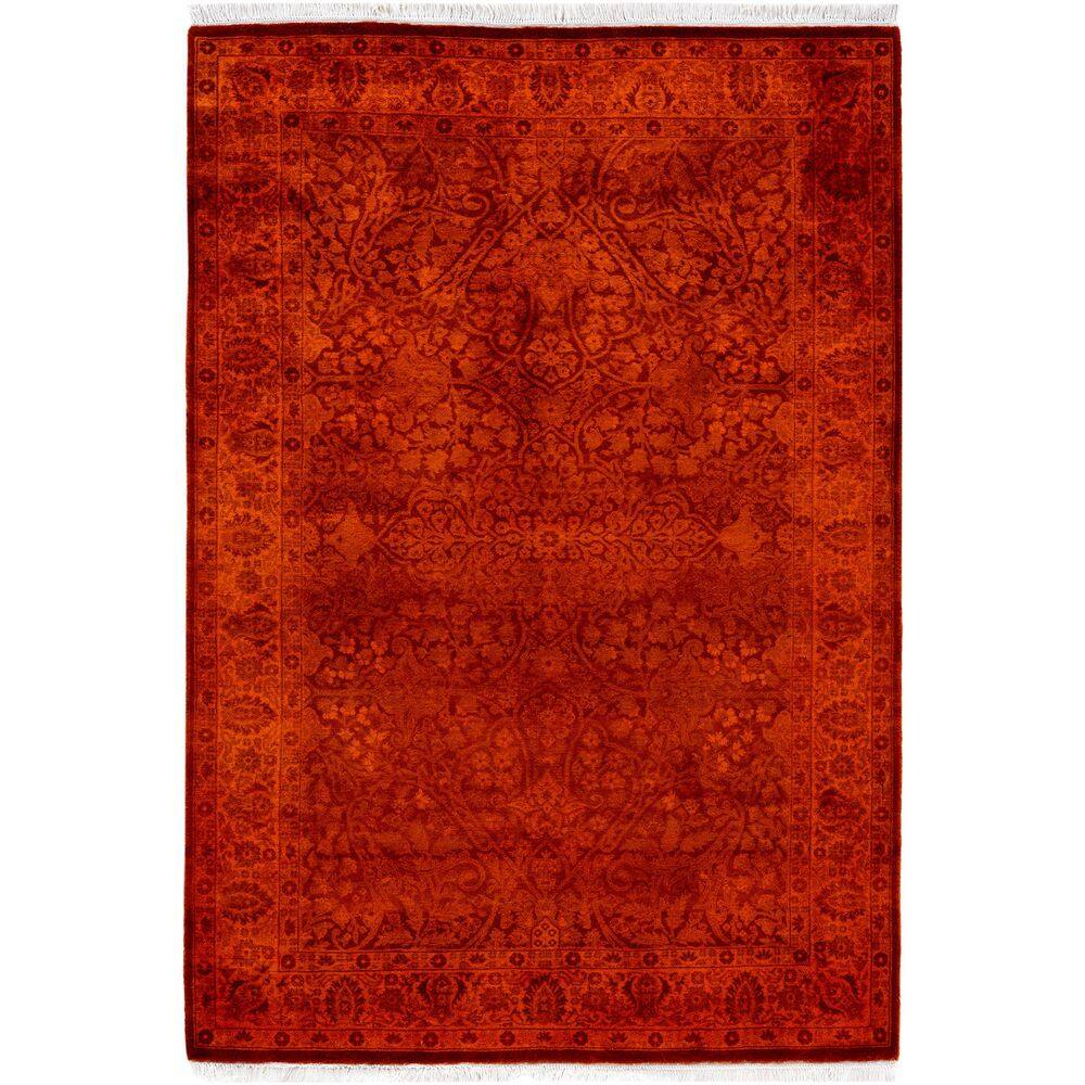 Overdyed Orange 4 ft. x 6 ft. Solid Wool Indoor Area Rug price history on PriceWatchPro