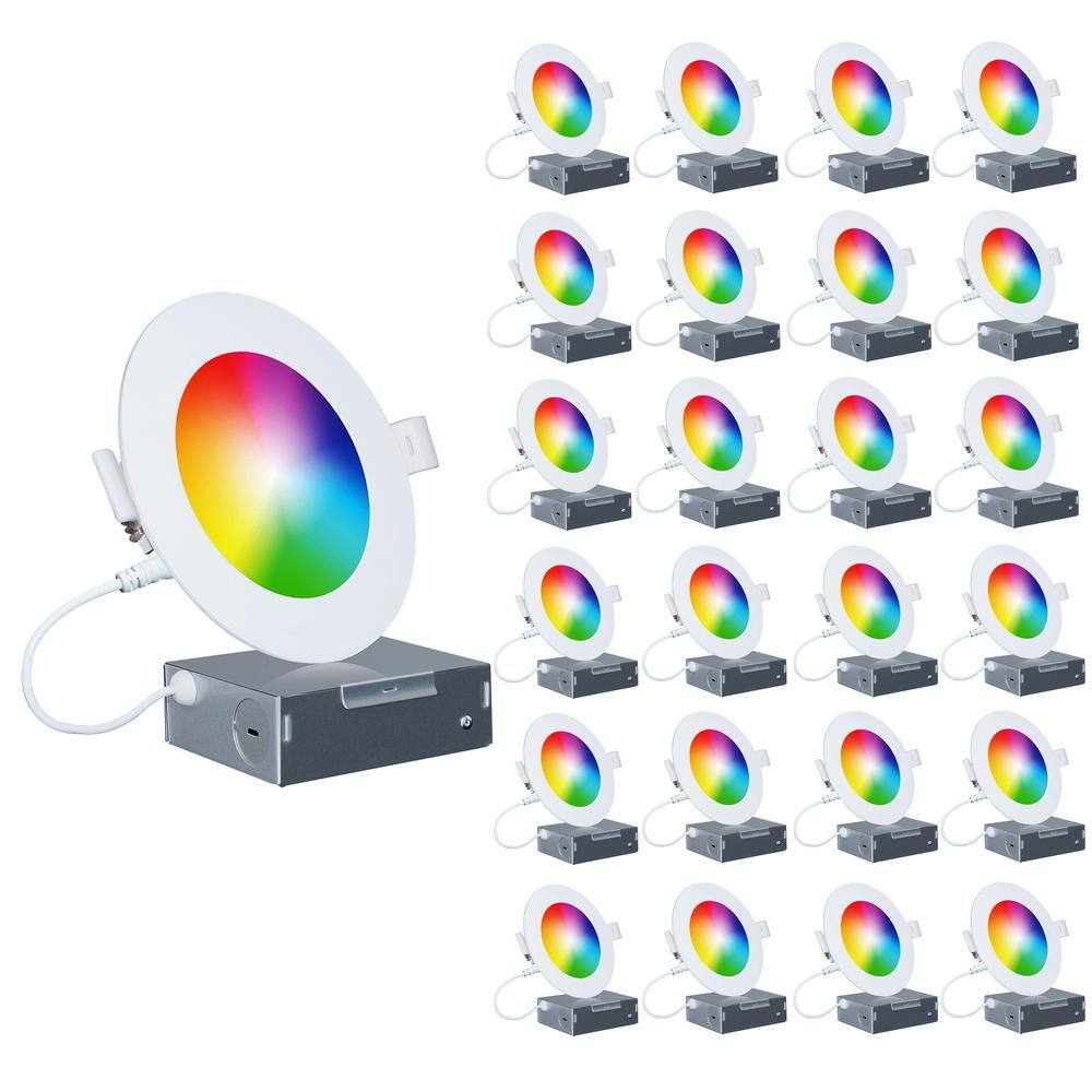 6'' White Matte LED Canless Recessed Lighting Kit