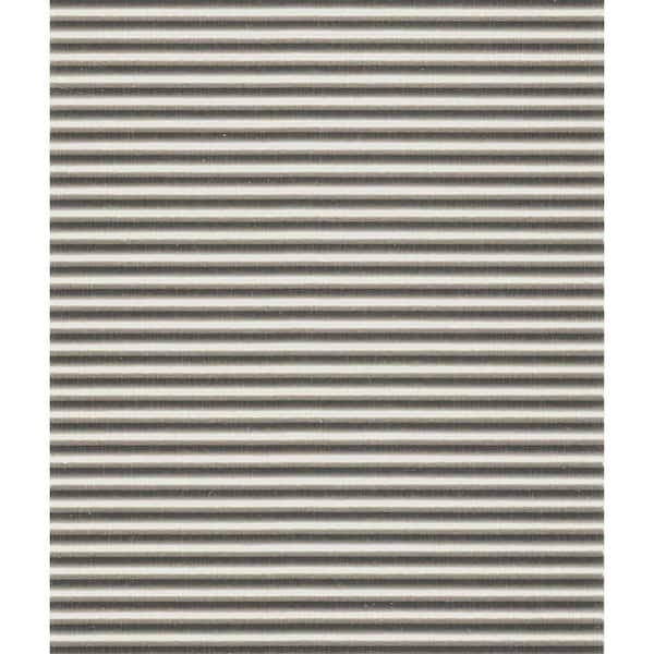 Take Home Sample 3 in. x 5 in. Laminate Sheet in Aluminum with Horizontal Corrugated Brushed Aluminum Finish