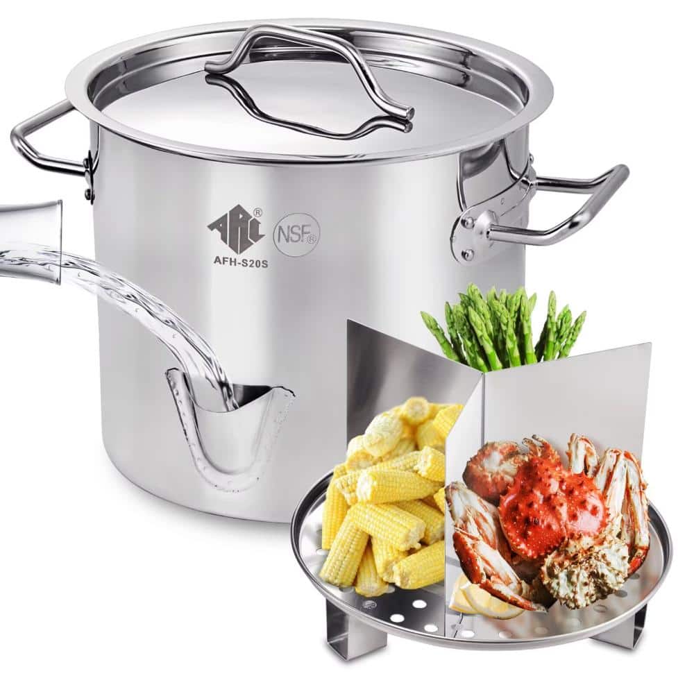 52QT Stainless Steel Tamale Steamer Pot w/Easy-fill Water Spout, Seafood Crab Steam with Divider and Steamer Rack price history on PriceWatchPro