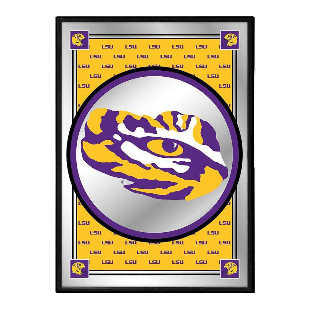 17 in. LSU Tigers Tiger Eye Modern Disc Mirrored Decorative Sign