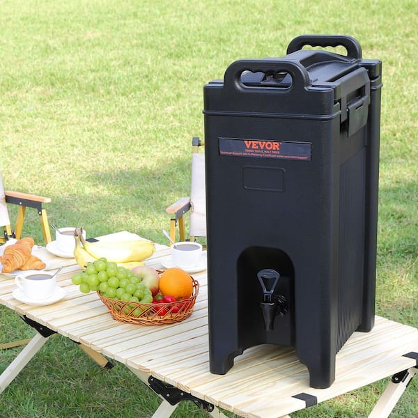 Insulated Beverage Dispenser 5Gal. Hot and Cold Beverage Server with 0.9in. PU Layer Two-Stage for Restaurant Drink Shop