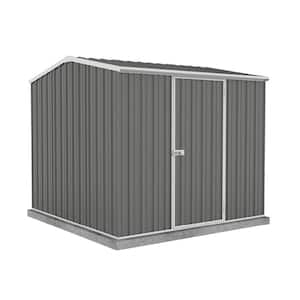 Premier 7 ft. W x 7 ft. D Galvanized Steel Metal Shed in Woodland Gray with SNAPTiTE Assembly System (55 Sq. ft.)