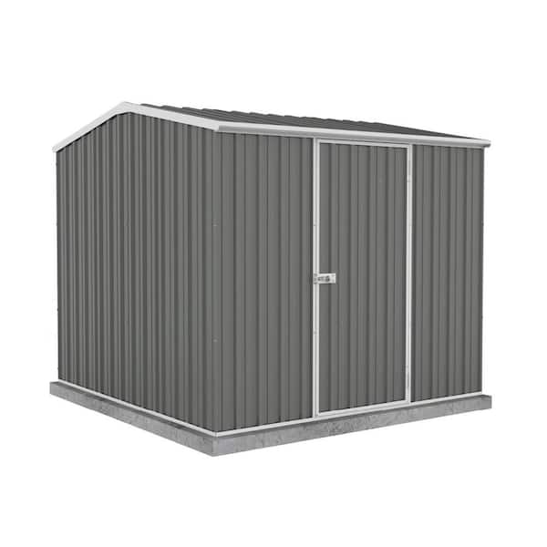 ABSCO Premier 7 ft. W x 7 ft. D Galvanized Steel Metal Shed in Woodland Gray with SNAPTiTE Assembly System (55 Sq. ft.)