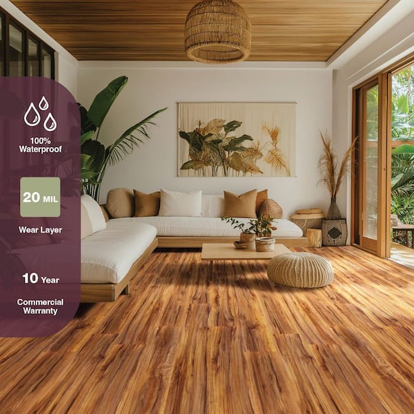 Captiva 20 MIL x 7 in. x 48 in. Waterproof Click Lock Rigid Core Luxury Vinyl Plank Flooring (21.39 sq. ft. /Case)