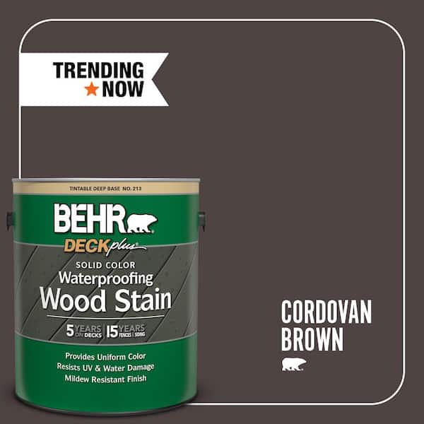 1 gal. #SC-104 Cordovan Brown Solid Color Waterproofing Exterior Wood Stain