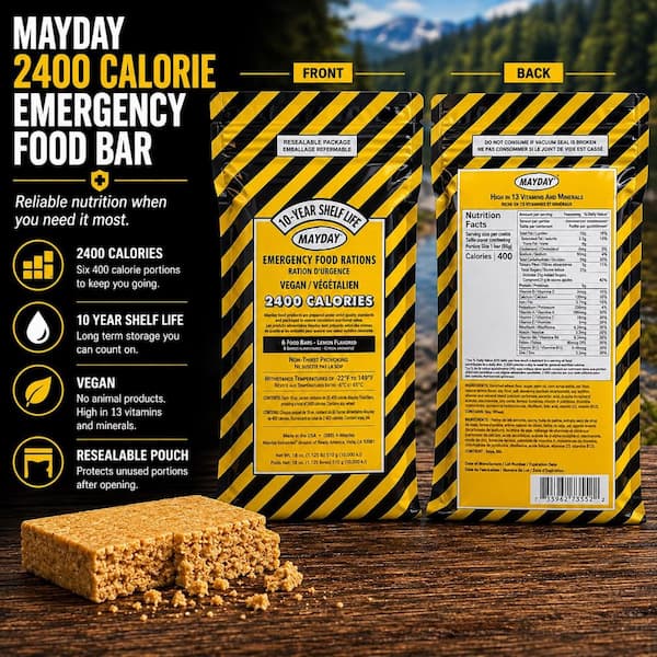Mayday Food Bar 2400 Calorie (24-Pack) 73512 - The Home Depot