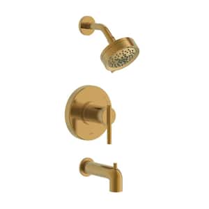 Parma Single Handle 5-Spray Tub and Shower Faucet 1.75 GPM in Brushed Bronze Treysta Cartridge Included