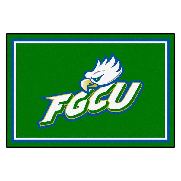 FANMATS NCAA - Florida Gulf Coast University Green 8 ft. x 5 ft. Indoor Area Rug