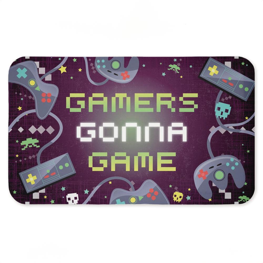 Gamers Gonna Game Printed Anti-Fatigue Floor Mat, design by Arrolynn Weiderhold